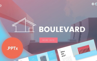 PowerPoint-Vorlage für Boulevard-Architekturpräsentationen