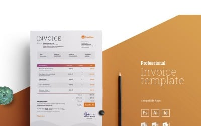 Professionell minimifaktura - mall för företagsidentitet