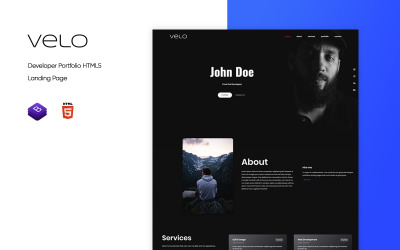 Responsywny szablon Landing Page Velo - Developer Portfolio #99729