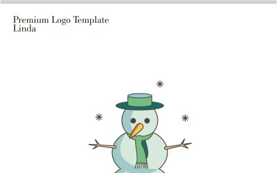 Sneeuwpop Logo sjabloon