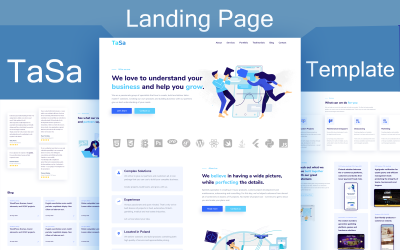 "TaSa - agency portfolio" modèle de page d'atterrissage Bootstrap #99732