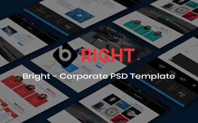 Bright - Kreativ PSD-mall för företag