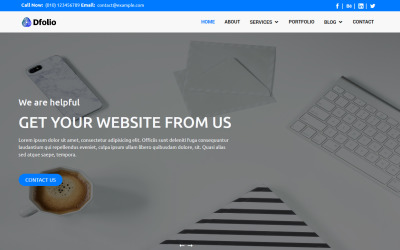 Dfolio - Çok Amaçlı Duyarlı Bootstrap HTML Web Sitesi Şablonu
