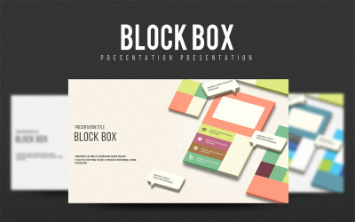 Modèle PowerPoint de boîte de bloc