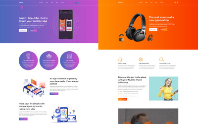 Prémium Startle-App Landing Startup Agency Muse sablon 99812