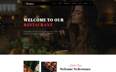 Reszponzív Restaura - Restaurant and Food HTML5 Weboldal sablon 99874