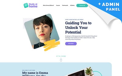 Study at home Landing Page Template