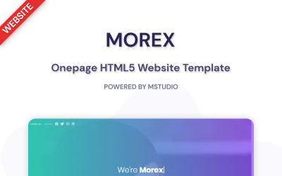 Template di Landing Page Responsive #99811 "Morex -"