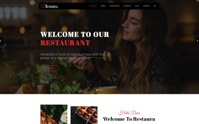 Website Vorlage namens "Restaura - Restaurant and Food HTML5" #99874