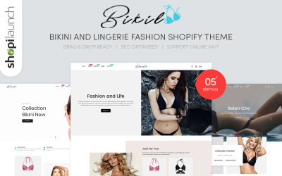 Bikil - Bikini &amp;amp; Lingerie Fashion Responsive Shopify Theme