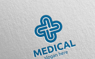 Cross Medical Hospital Design 64 Logo Şablonu