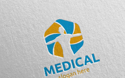 Modèle de logo Cross Medical Hospital Design 68