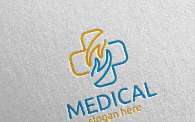 Modelo de logotipo do Cross Medical Hospital Design 72