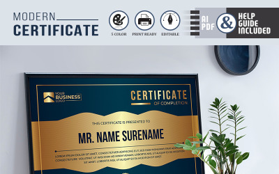 Gold, Silver & Bronze Rank Certificate Template