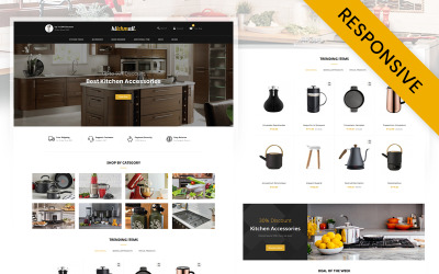 Kitchmall - Modèle réactif OpenCart pour magasin de cuisine
