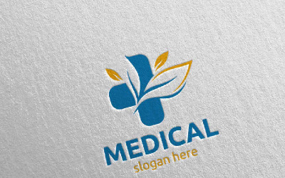 Modèle de logo Natural Cross Medical Hospital 79
