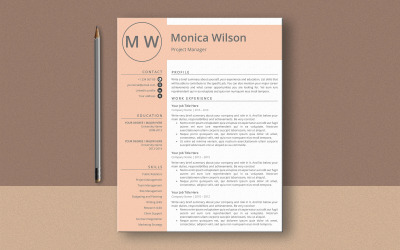 Plantilla de currículum vitae de Monica Wilson Ms Word