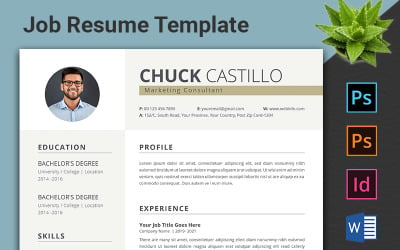 Word CV Resume Template #102967 - TemplateMonster