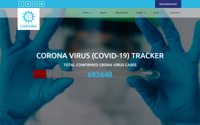 Reszponzív Carona - Corona virus (COVID-19) Medical Weboldal sablon 99908