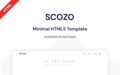 Scozo - Modèle de site Web HTML5 minimal