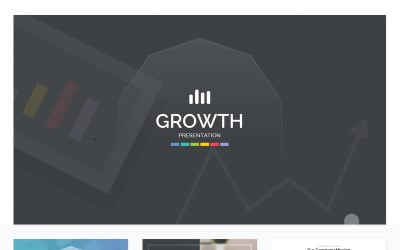 信息图表公司成长的PowerPoint模板