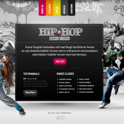 Dance Studio Website Templates