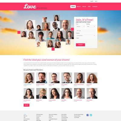 free website templates dating site