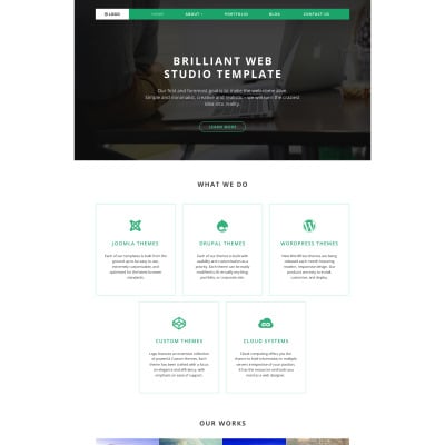 web themes parallax template