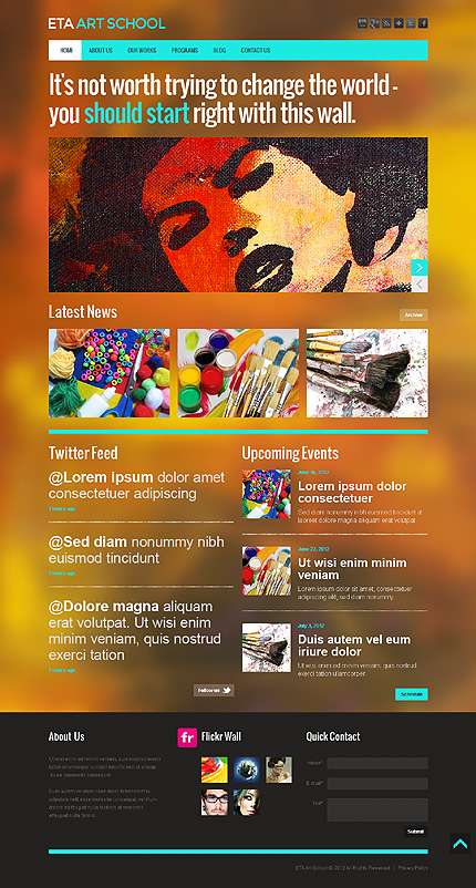 Art Photography WordPress Theme Website Templates Art Photography WordPress Theme