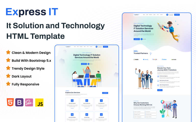 Express IT - It Solution and Technology HTML Template Website Template