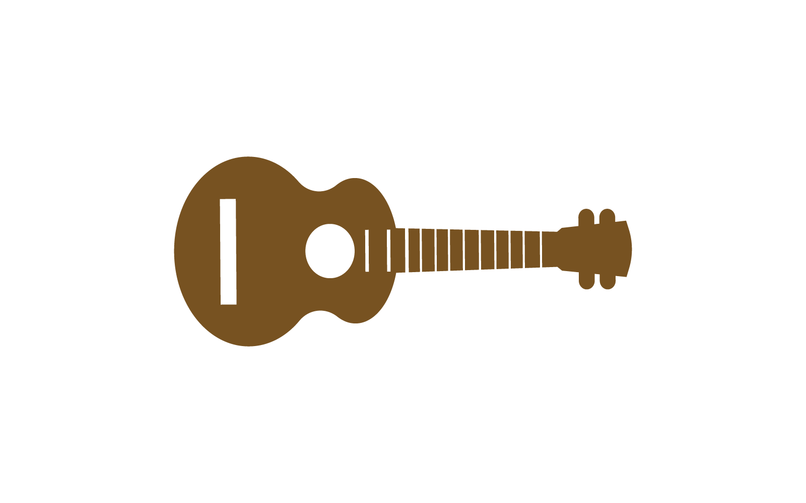 Gitar logo vektör çizim şablonu