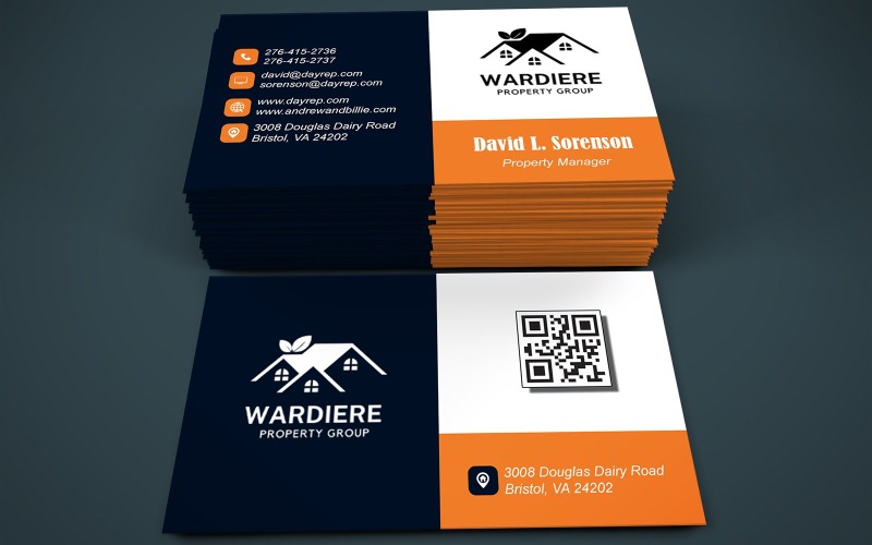 Contemporary Business Card Templates for Executives Corporate Identity