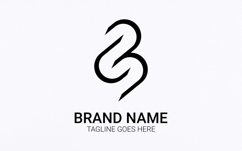 Flat design S B LETTER monogram logo template Logo Template