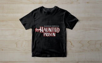 Hunted Prison T-Shirts Design Template Ghotic T-shirts Design Tamplete