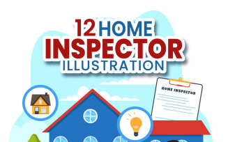 12 Home Inspector Illustration