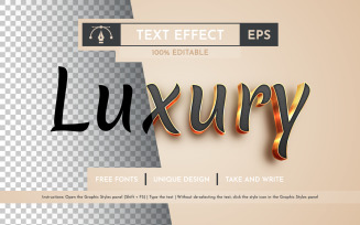 Luxury Editable Text Effect, Graphic Style