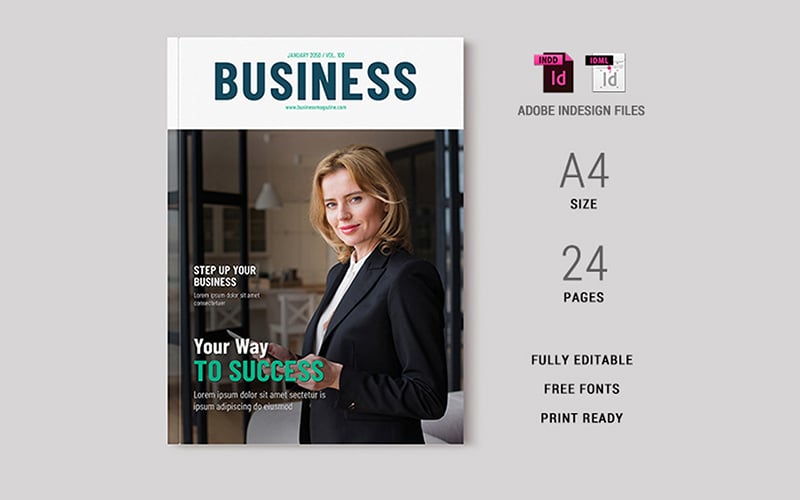 Template #401270 Business Magazine Webdesign Template - Logo template Preview