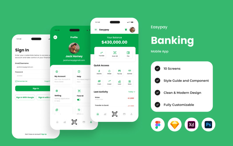 Easypay - Banking Mobile App UI Element
