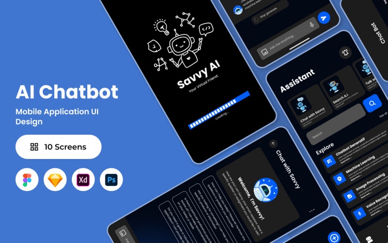 Savvy - AI Chatbot Mobile App UI Element