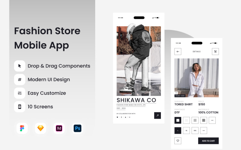 Shikawa - Fashion Store Mobile App UI Element