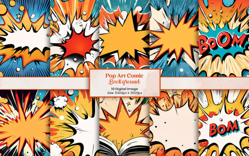 Vintage Pop art comic book illustration background and abstract comic digital paper. Background