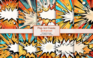 Vintage Pop art comic book illustration background and abstract comic digital paper