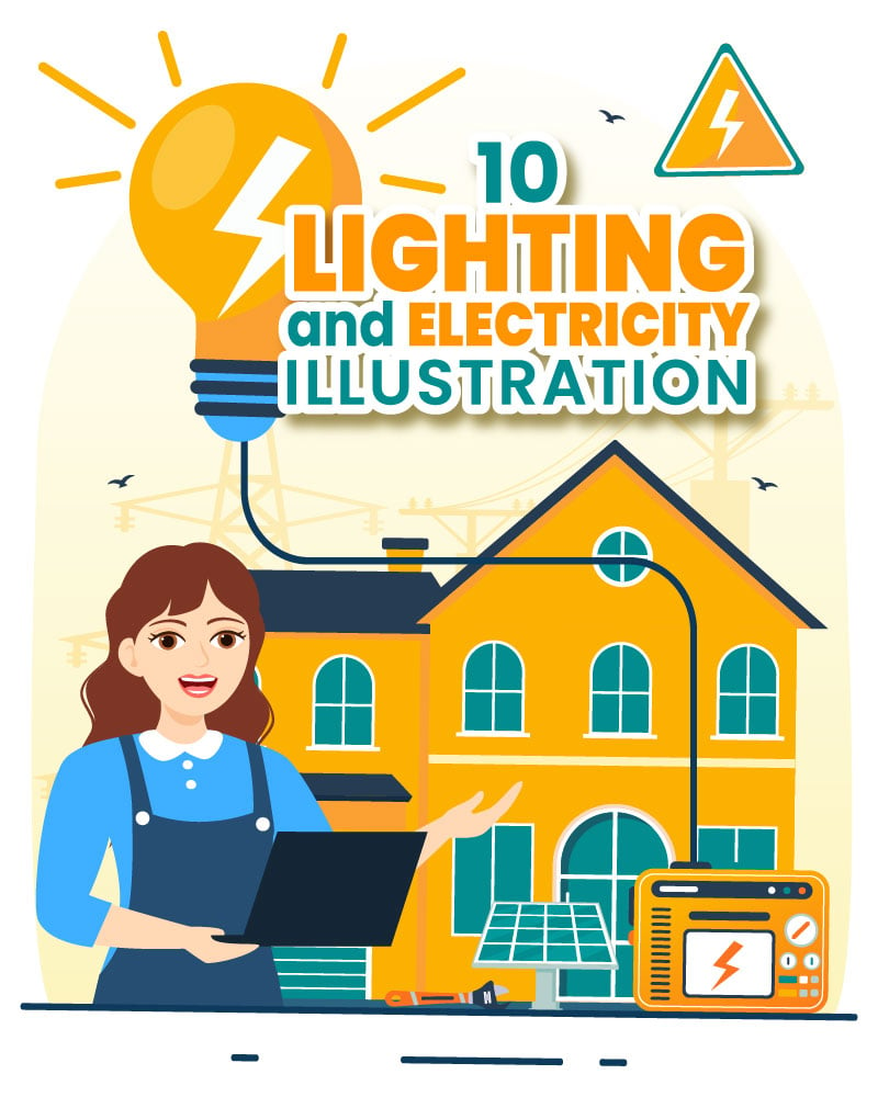 Kit Graphique #401323 Lighting Electricity Divers Modles Web - Logo template Preview