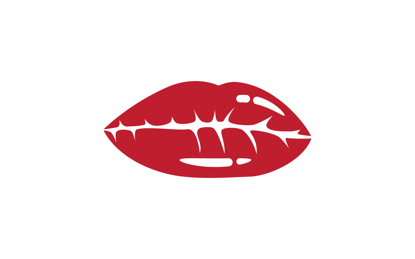 Beauty lips illustration vector logo template