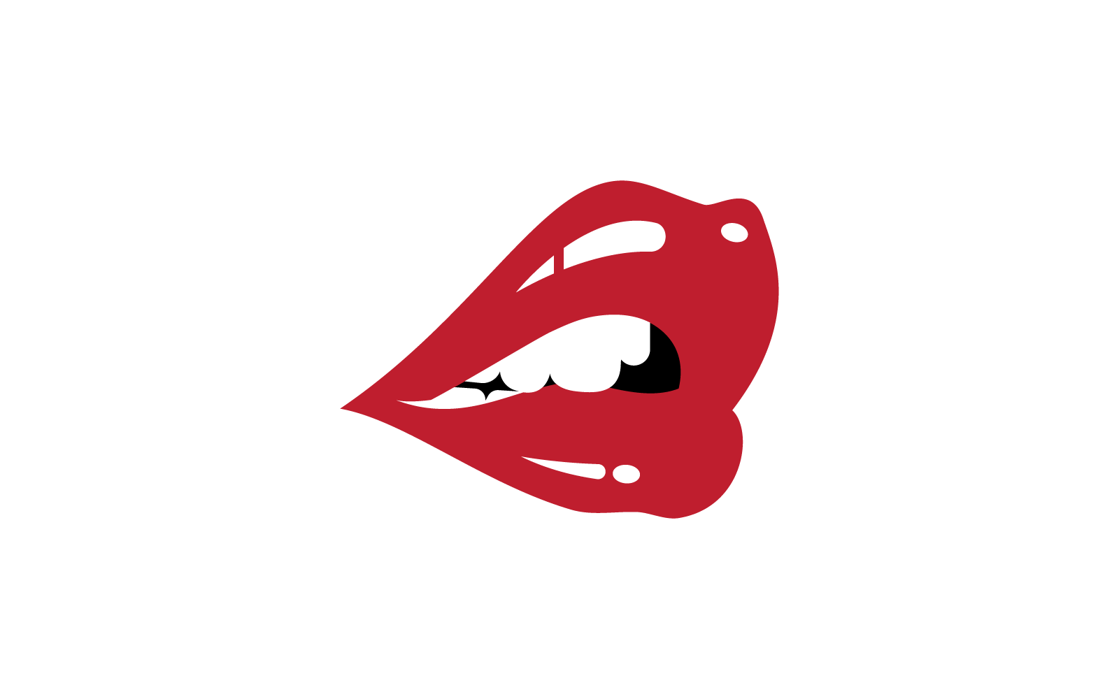 Beauty lips women design icon vector logo template