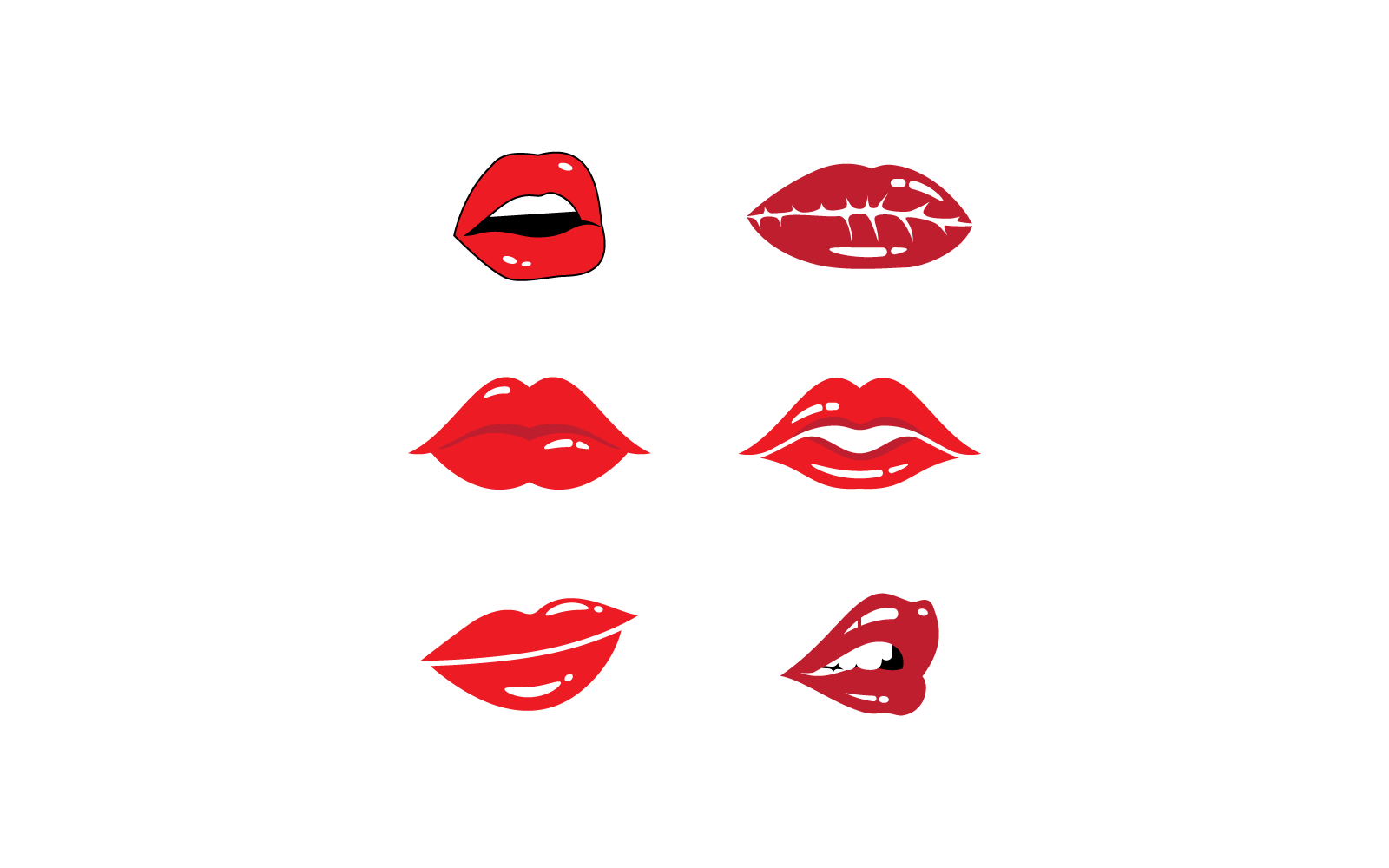 Beauty lips women illustration design logo icon vector
