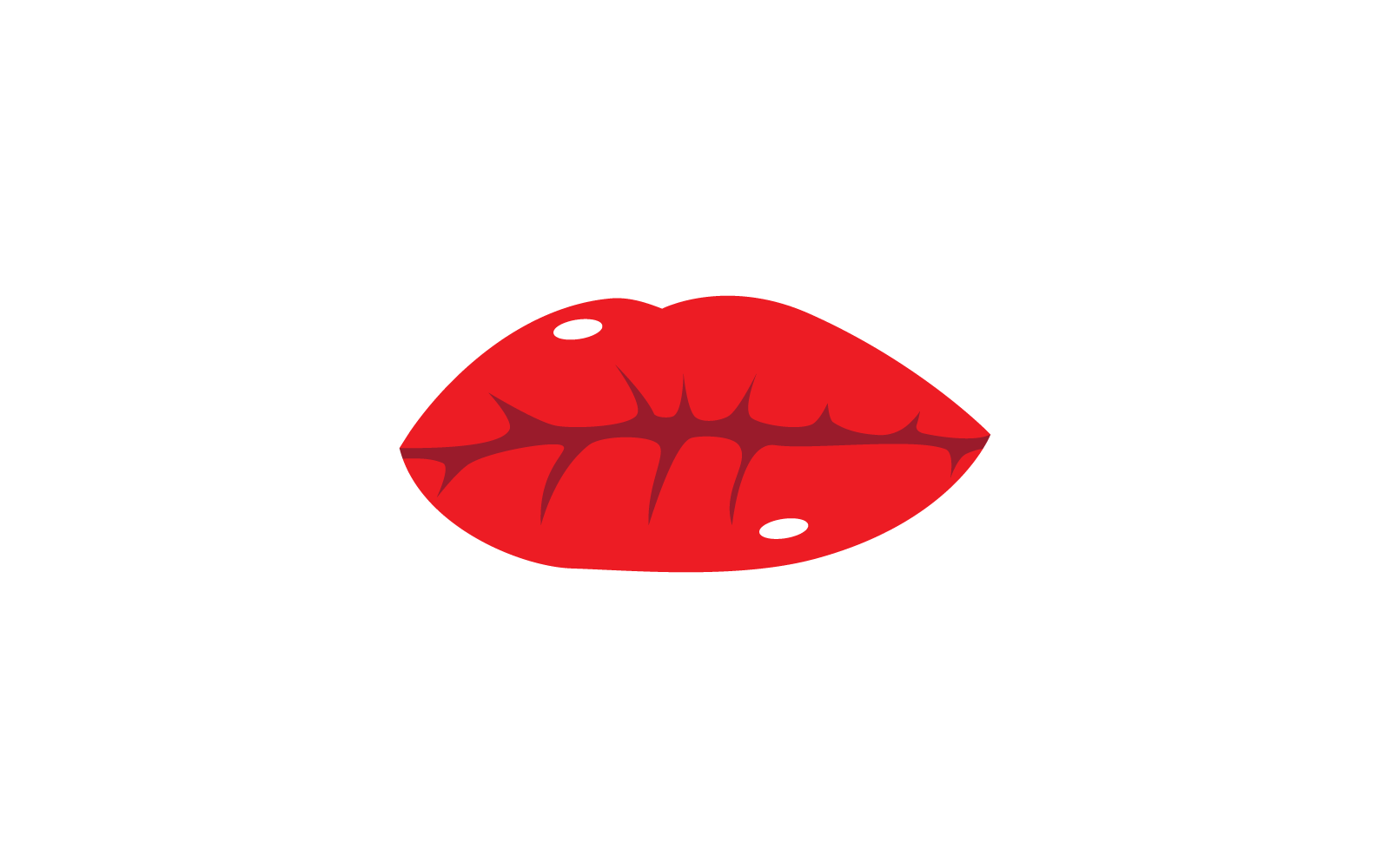 Beauty lips women illustration logo vector design template