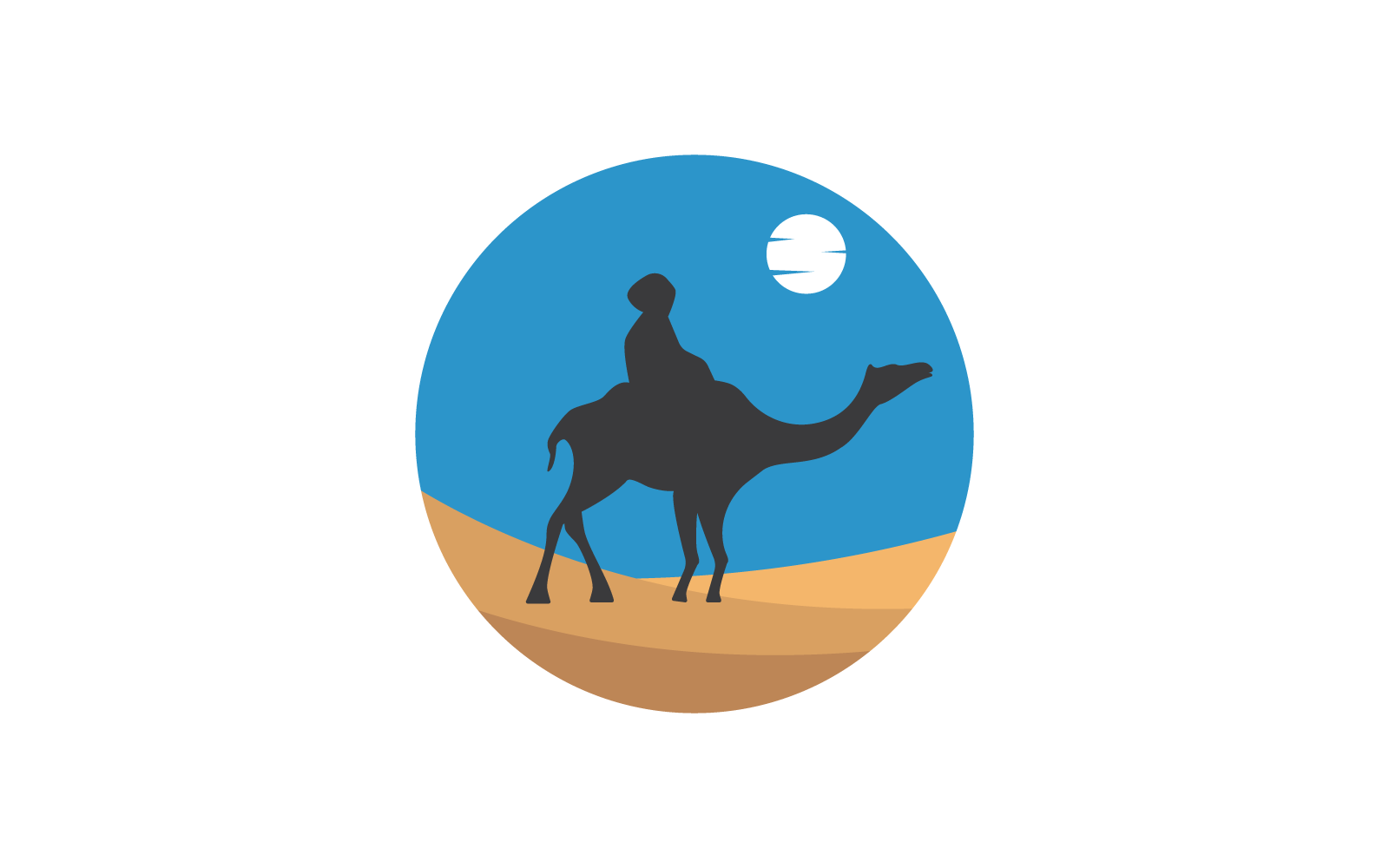Camel design illustration logo template