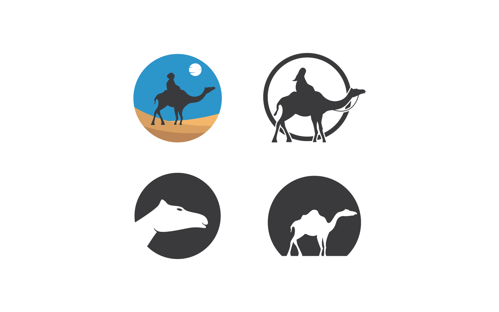 Camel design logo illustration vector - TemplateMonster