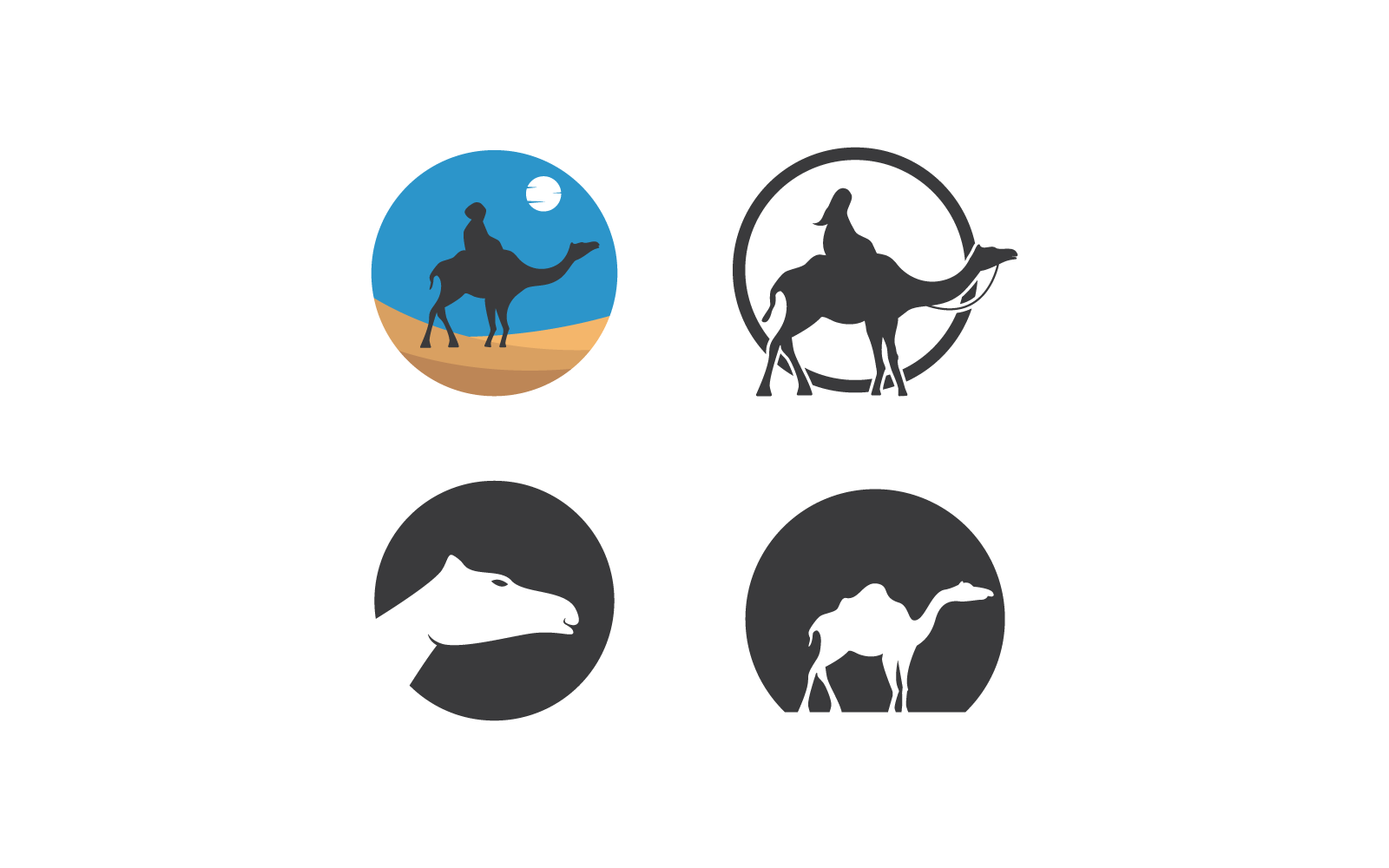 Camel design logo illustration vector
